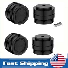 4* Piedini di isolamento altoparlante audio HiFi in lega di alluminio nero AMP giradischi base pad