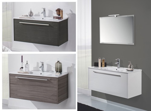 Mobile bagno sospeso - mobile, cestone