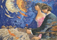 Talani Giampaolo 78x112 Notte di S. Lorenzo I, Serigrafia materica su cartoncino