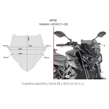 CUPOLINO YAMAHA MT 09 17/20 GIVI A2132