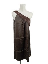 AMBRE BABZOE Abito monospalla Donna Abito Taglia IT 42 marrone elegante