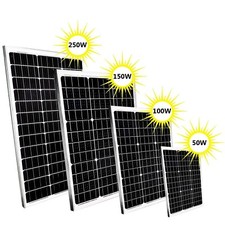 PANNELLO SOLARE PER FOTOVOLTAICO DA 50W 100W 150W 250W 320W 410W MONOCRISTALLINO