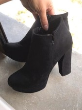 Stivaletti/Tronchetti con plateau tg.38 neri tacco, 11 cm