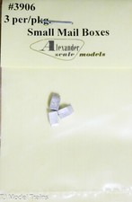 Alexander Scale Models #3906 Small Mail Boxes, 3pcs (Light Cast Metal)