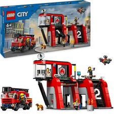 Lego City 60414 Caserma dei Pompieri e Autopompa
