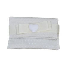 10X Pochette portaconfetti rombetto CREMA con gessetto CUORE bomboniera 1ABK