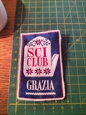 TOPPA PATCH VINTAGE ricamata  sci ski Sci Club Grazia