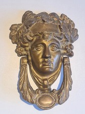 Antico massiccio batti porta in ottone dei primi del '900