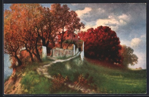 Cartolina artistica hermann - cartolina,
