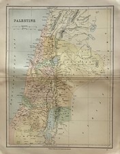 Stampa Antica - Palestina - 1878 William Collins/Collegiate Atlas