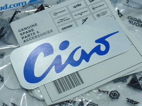 Adesivo ciao blu per - adesivo, "ciao"
