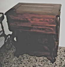 Massiccia ribalta scrittoio scrivania Davenport inglese vittoriano 800 in radica