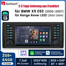 Android13 Carplay per BMW Serie 5 E39 X5 E53 Serie 7 E38 7" Autoradio GPS Navi RDS BT DAB
