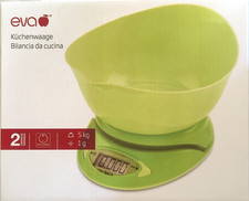Bilancia da Cucina Digitale Eva 5kg LCD Verde Display 1g Precisione