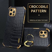 Custodia supporto pelle antiurto per iPhone 17 16 15 14 13 Pro Max 12 11 XR