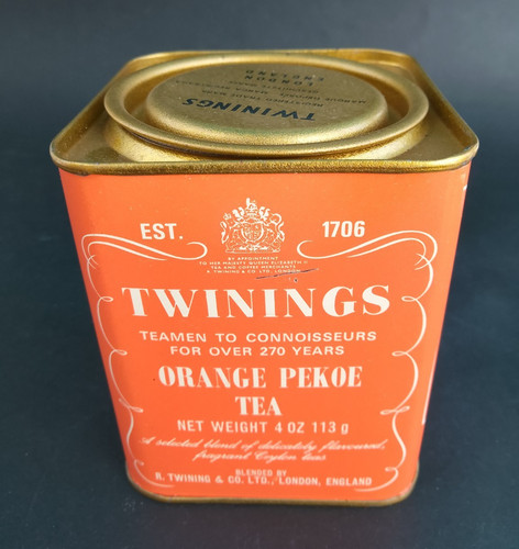 Scatola latta twinings orange - scatola,