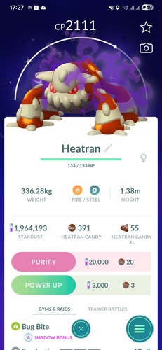 Shiny shadow heatran pokemon - shiny,