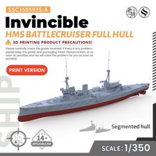 SSC350593S-A 1/350 kit modellino militare HMS Invincible Battlecruiser scafo completo