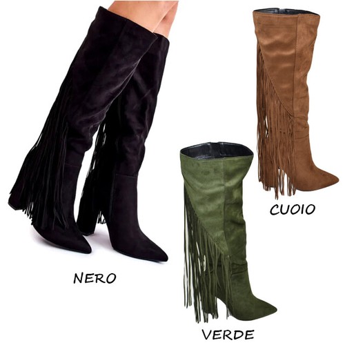 Stivali donna texani camoscio - stivali,