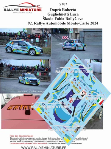 Decals ref 2707 skoda - 1/18,
