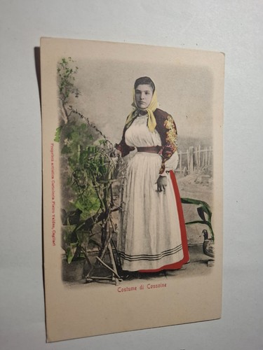 Cartolina sardegna costume - sardegna,