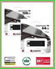 Pendrive Type-c USB Kingston 64GB/ 128GB Chiavetta Memoria Dt70 Flash Drive 3.2
