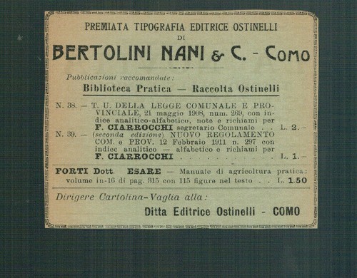 Pubblicita originale epoca - pubblicita', d'epoca