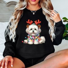 Felpa da donna natalizia cane