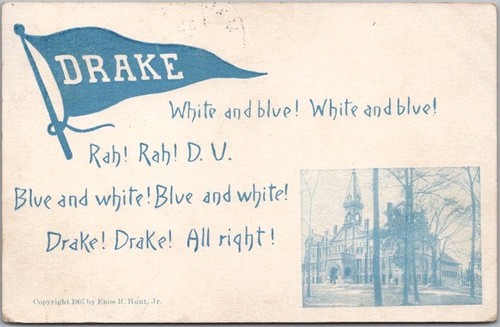 Cartolina drake university des - university,