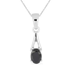 0,72 Carati Pendente In Onice Collana In Argento 925 Pendente In Onice