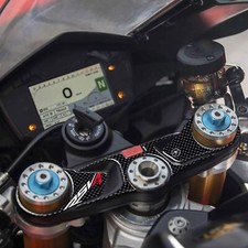 Adesivo 3D Protezione Piastra Forcella Sterzo moto compatibile con Aprilia Rsv4
