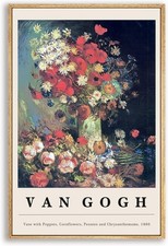 Vaso Van Gogh con stampa su