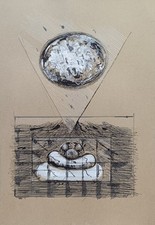 BENEDINI GABRIELLA (Cremona, 1932) SENZA TITOLO tecnica mista su carta 1968 cm. 