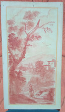 quadro dipinto su tavola, paesaggio, firmato cm 82 x 45,5