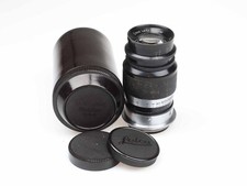 Leica Elmar 90 mm f4 obiettivo obiettivo obiettivo nero cromato Leitz bachelite scatola 97593