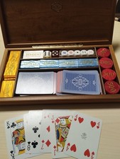 scatola di legno carte da