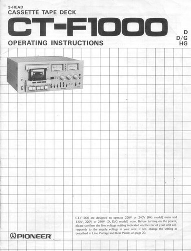 Pioneer ctf 1000 lettore - pioneer, ctf-1000