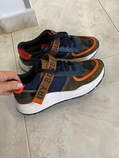 Scarpe Burberry Logo Detail Leopard Print Pelle Sneakers N 42,5 Shoes Burberrys