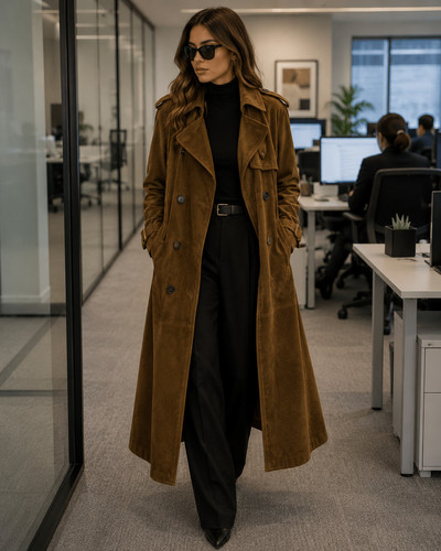 Cappotto lungo trench donna