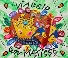 BRUNO DONZELLI - VIAGGIO CON MATISSE - DIPINTO 30x35 (OPERA INCORNICIATA)