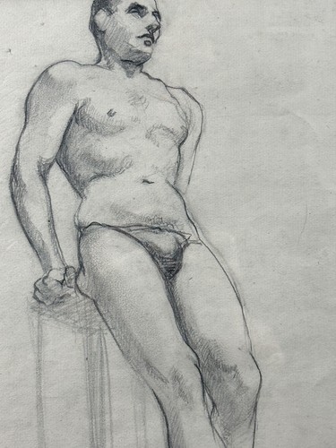 Antico disegno ritratto uomo - antico,