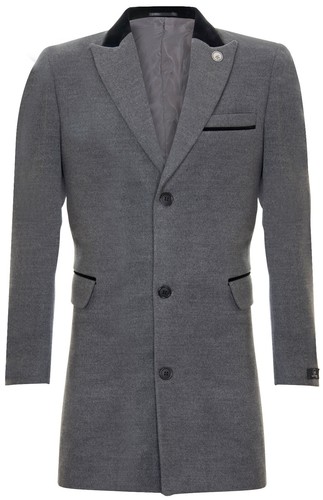 Cappotto lungo grigio da - lungo, 3/4