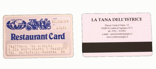 Schede restaurant card da - 2,