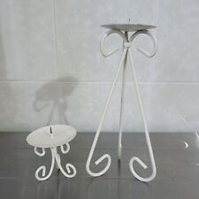 2 Candelabri Shabby In Ferro