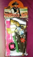 Scatola di Latta Giocattolo Pistola Western Set Con Fondina L9.20.3cm Vintage