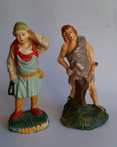 Due statuina pasta presepe - due, in