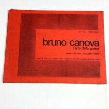 BRUNO CANOVA, L'ARTE DELLA GUERRA (catalogo Comune di Reggio Emilia, 1973)