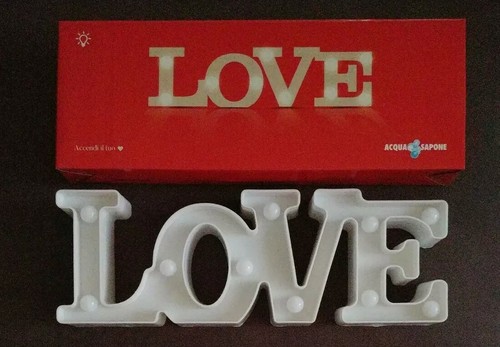Lampada led scritta love - lampada,