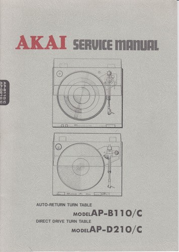 Manuale servizio giradischi - manuale, di