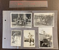 5 splendide foto d'epoca incollate su pagina album - Binago Como ? - anni '30